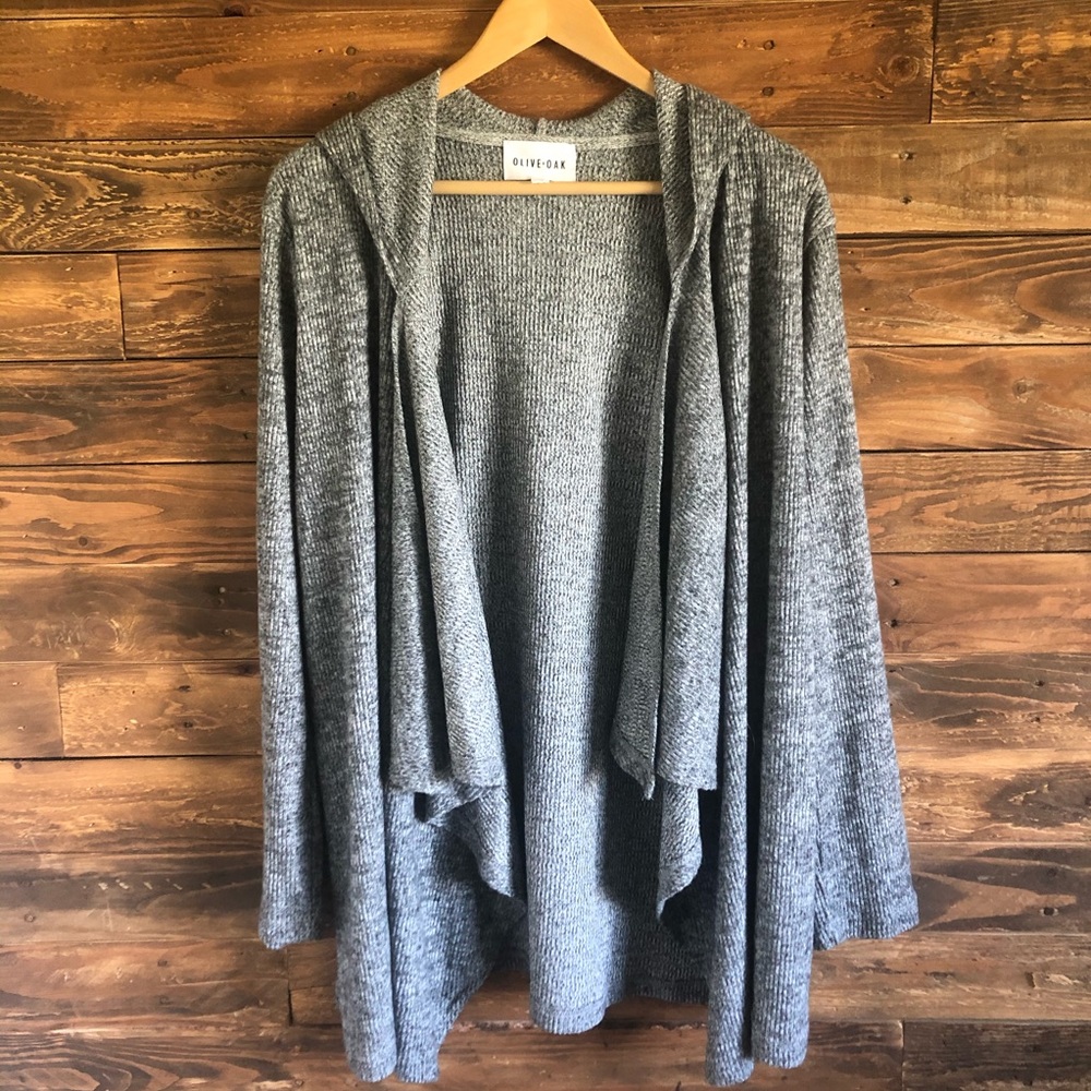 Comfy Hooded Olive + Oak Cardigan